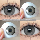 Popxstar  1Pair New Freshly Colour Contacts Lenses Doll Natural Eye Lenses Dark Blue  Beauty Pupil Green Gray Lenses Fast Shipping