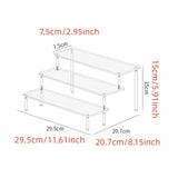 Popxstar  Acrylic Risers for Display 2-5 Tier Acrylic Display Stand Perfume ,Clear Cupcake Stand Holder for Figures Dessert Doll Shelves