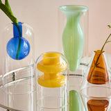 Popxstar Double Wall Glass Vase Art Decorations Flower Plant Container Vase Home Decor Accessories Desktop Crafts Terrarium Decoration