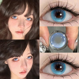 2pcs Blue Colorld Contact Lenses for Eyes with Degree Natural Green Pupils Beauty Korea Lenses Fashion Cosmetics Lens