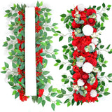 Popxstar 100cm DIY Wedding Flower Wall Decor Arrangement Supplies Silk Peony Rose Artificial Flower Row Decoration Wedding Arch Backdrop