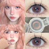Popxstar  Color Contact Lenses With Degree Pink Pupils Beautiful Contact Korean Lenses Makeup Yearly Use 2pcs/pair Fast Shipping