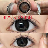 Popxstar 14.50mm Soft Contacts Lenses for Eye Color Change with Power Dolly Eyewear Accessories lentes de contacto Black Rabbit
