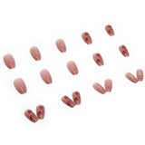 Popxstar 24Pcs/Set Long T Glitter Wearing Reusable False Nails Nail Art Full Cover Artificial Fake Nails Ballerina False Nail