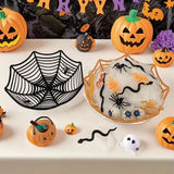 Popxstar  Halloween Spider Web Dessert Basket Halloween Party Decor Candy Bowl Haunted House Trick or Treat Party Supplies Snack Tray