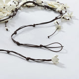 Popxstar Multi-layered Waterfall Shaped White Flowers Necklace for Women Boho Handmade Chains Tassels Necklaces Jewelry Accessories