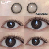 2pcs Color Contact Lenses for Eyes with Diopter Black Lenses High Quality Natural Lens Brown Large Diameter Beauty Lenses