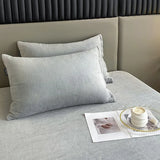 Popxstar Velvet Fabric Pillowcase Bedding Sleeping Pillowcover High Quality Solid Color Pillow Cover Winter Warm Flannel Pillow Case