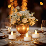 Popxstar 24Pcs/Set Flameless LED Candle Creative wishing Led Tea Light Warm White Flameless Candle Halloween Christmas Decor Candle Light