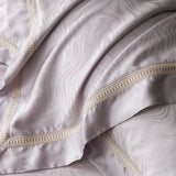 Popxstar  1000TC Egyptian Cotton Soft Silky Jacquard Embroidery Luxury Bedding Set Duvet Cover Flat/Fitted Bed Sheet Pillowcases 4Pcs