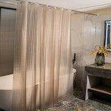 Popxstar Thick PEVA Clear Shower Curtain with 12Hooks Waterproof Bathtub Bathing Cover Mildewproof Modern Bathtub Partition Curtain