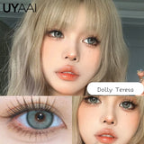Color Contact Lens 1 Pair Korean Lenses Natual look Color Contact Lenses for Eyes Cosplay Lenses Big Eye Make-up Pink Lens