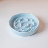Elevated Cat Bowls Ceramic Slow Feeder Bowls Neck Protection Non-Slip Spill-Resistant for Dogs Cats Water Bowl