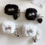 Popxstar  DIY Star Soft Plush Headphone Case For Airpods 1 2 3 Pro Silicone Protective Cover For AirPods Pro 2 With Pearl Love Pendant