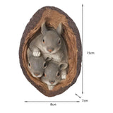 PopxstarResin Squirrel Garden Statue Tree Hole Statues Gift Outdoor Courtyard Coffee Shop Ornaments Garden Sculpture Art Decoration