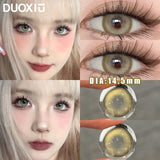 Popxstar  1Pair Green Color Contact Lens Pupils Nature High Quality Myopic Green Lens Blue  Eyes - 0.00 to- 8.00 Diopter Lenses