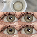 Popxstar  Natural Brown Contact Lense for Eyes Colorcon Blue Lenses Beautiful Gray Pupils Cosmetics Yearly Soft Eyes Contact Lens