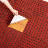 Popxstar  20pcs Self-Adhesive Floor Mats,Square Mat Pads,Striped Mat,Cuttable and Reusable,for DIY,Home Decor,Pet Cat Play Mats,Home Decor