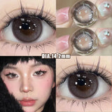 Popxstar  Two Piece Large Diameter Eye Lens Black Contact Lens with Eye Contact Magnifying Eye Color Cosmetic Student of the Year Natural