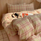 Single Double Exquisite Stripe 1Duvet cover+2Pillowcases 100%Cotton Experience Hotel-Like Comfort with Unparalleled Softness