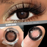 Popxstar  1 Pair Colored Contact Lenses for Eyes Brown Fashion Cosmetic Lenses Gray Pupils Natural Eye Contacts Women Eye Makeup