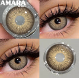 Popxstar  1 Pair Black Color Contact Lenses for Eyes 14.5mm Fashion Contact Lenses Brown Natural Contact Lenses Gray Soft Lens