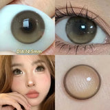 Popxstar  -Pink Lenses Color Contact Lenses for Myopia Beauty Eye Color Lenses Fashion Natural Pupils Grey Brown Blue Lens 1 Pair