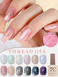 New Pearlescent Pearl White Thread Gel Nail Polish UV/LED Soak Off Gel, Suitable For Home Nail Salon For Wedding Gift