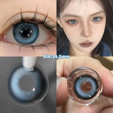Popxstar 1 Pair/2pcs Lenses Blue Series Beauty Contact Lenses for Eyes Comestics Natural Pupil Eye Color Lens Myopia Brown Lenses