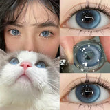 Popxstar  1 Pair Colored Contact Lenses for Eyes Blue Contacts Lenses Nature Eye Gray Pupils Brown Make up Lens Yearly Fast Shiping