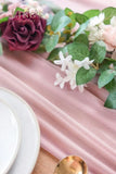 Popxstar Beige Table Runner Chiffon Table Setting Semi-Sheer Dining Vintage Wedding Party Christmas Banquets Arches Cake Decor