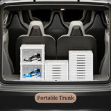 Popxstar Foldable Shoe Storage Box Stackable Dustproof Transparent Living Room Sneaker Cabinet For Closet Multi Layer Cubby Shoes Rack