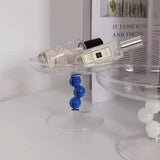 Popxstar Glass Dessert Trays Jewelry Container Nut Fruit Plate Candle Holder Ornament Storage Cup Home Accessories Bowl Home Decoration