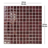 10/30 PC Self-Adhesive Wall Tile Kitchen Backsplash  Suitable for Kitchen Wall Decoration Square 10.5" x 10.5" 3D Mosaic Style