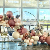 Popxstar Retro Pink Balloon Garland Skin Brown Rose Gold Balloons Arch Kit Baby Shower Kids Birthday Party Wedding Decoration Background