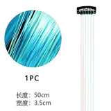 Popxstar Shiny Threads Glitter Hair Tinsel Kit Gold Silk Hair Glitter String Extensions Accessories for Women Headdress