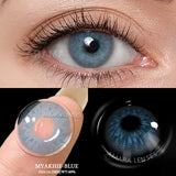 Popxstar  1Pair Contact Lenses For Eyes Color Natural Blue Brown  Beauty Yearly Cosmetic Contacts Eyes Makeup Eye Contacts Lens