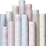 Popxstar Wallpaper Self-adhesive Moisture-proof Pastoral Flower Living Room Bedroom Waterproof Erasable Wall Sticker Home Decoration