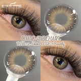 Lenses Colored Contact Lenses with Degree Natural Gray Brown Prescription Lens Yearly Fashion Blue Eye Contact