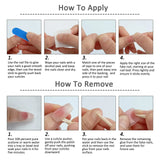 Popxstar  10Pcs Handmade Press on Nails Blue Cat Eye Fake Nails with Butterfly Decoration Wearable Stick-on Nails Full Cover False Nail