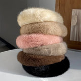 Popxstar Retro Winter Imitation Mink Fur Faux Fur Hairbands Women Girls Plush Widen Thicken Soft Hair Hoop Hair Accessories Headband