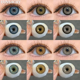 Popxstar  1 Pair Colorcon Eye Contact Lenses Natural Brown Gray Pupils for Eyes Cosmetics Yearly Blue Color Lens Green Softlens