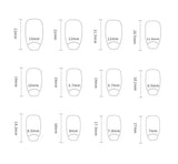 Popxstar  24Pcs Short Almond Press on nails French Tips Press on nails False Nails Simple Rose Full Cover Wearable Fake Nail Tips Art