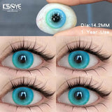 1pair Anime Cosplay Contact Lenses Color Contact Lenses for Eyes Pink Lenses Blue Pupils Halloween Beauty Makeup Contacts