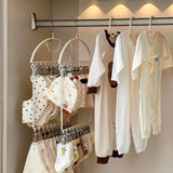 18 Clips Socks Drying Rack Large Capacity Stainless Steel Multi-clip Sock Drying Hanger Space Saving Windproof