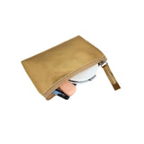 Popxstar PU Leather Zipper Storage Bag Multifunctional Outdoor Portable Coin Key Organizer Card Holder Silver Coin Purse Wallet Travel