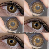 1Pair Soft Colored Contact Lenses for Eyes Fashion Blue Lenses Gray Beauty Makeup Lenses Brown Contacts Blue Eye Lenses