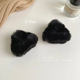 Popxstar Plush Cat Ears Hair Clips For Women Girls Lamb Cashmere Hairpin Forehead Bangs Clip Fluffy Children New Winter Hair Accessories