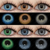 Popxstar  New Colored Contacts Lenses for Eyes Fashion Blue Contact Lens Brown Lenses Gray Pupils Yearly Cosmetic Green Contacts