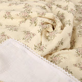 Popxstar Baby Blanket Printed Pure Cotton Baby Muslin Swaddle Blanket Breathable Newborn Quilt Soft Warm Core Children's Quilt 100*100CM